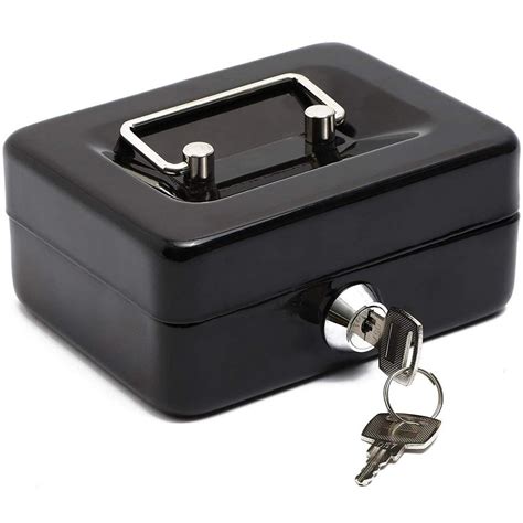 metal money box with key